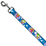 Dog Leash - Invader Zim and GIR Poses and Planets Blue/White