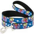 Load image into Gallery viewer, Dog Leash - Invader Zim and GIR Poses and Planets Blue/White
