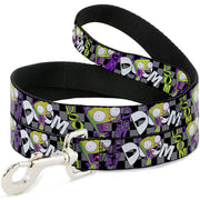 Dog Leash - Invader Zim GIR DOOM Pose Checker Black/Gray