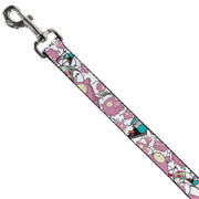 Dog Leash - Invader Zim GIR and Piggy Doddles White/Black