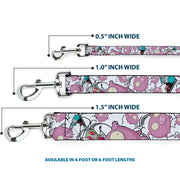 Dog Leash - Invader Zim GIR and Piggy Doddles White/Black