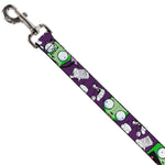 Dog Leash - Invader Zim GIR Poses and Sketch Purple