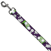 Dog Leash - Invader Zim GIR Poses and Sketch Purple