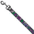 Load image into Gallery viewer, Dog Leash - Joker Face/Logo/Spades Black/White/Purple
