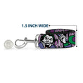 Load image into Gallery viewer, Dog Leash - Joker Face/Logo/Spades Black/White/Purple
