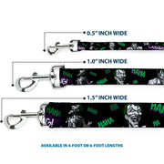 Dog Leash - Joker DIE LAUGHING! HAHA Black/Purple/Green