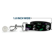 Dog Leash - Joker DIE LAUGHING! HAHA Black/Purple/Green