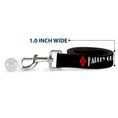 Load image into Gallery viewer, Dog Leash - HARLEY QUINN/Diamonds Black/Red/White
