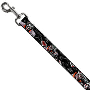 Dog Leash - Joker BRILLIANTLY TWISTED PSYCHO 2-Poses/Cards Black/Grays