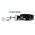 Load image into Gallery viewer, Dog Leash - Joker BRILLIANTLY TWISTED PSYCHO 2-Poses/Cards Black/Grays
