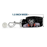 Dog Leash - Joker BRILLIANTLY TWISTED PSYCHO 2-Poses/Cards Black/Grays