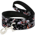 Load image into Gallery viewer, Dog Leash - Joker BRILLIANTLY TWISTED PSYCHO 2-Poses/Cards Black/Grays
