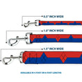 Load image into Gallery viewer, Dog Leash - Harley Quinn Diamond/Stripe Red/Blue
