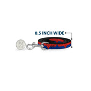 Dog Leash - Harley Quinn Diamond/Stripe Red/Blue