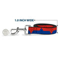 Load image into Gallery viewer, Dog Leash - Harley Quinn Diamond/Stripe Red/Blue
