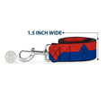 Load image into Gallery viewer, Dog Leash - Harley Quinn Diamond/Stripe Red/Blue
