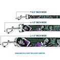Load image into Gallery viewer, Dog Leash - The Joker 4-Poses/Joker Card HAHA/Smile/BANG! Grays/Greens/Purples
