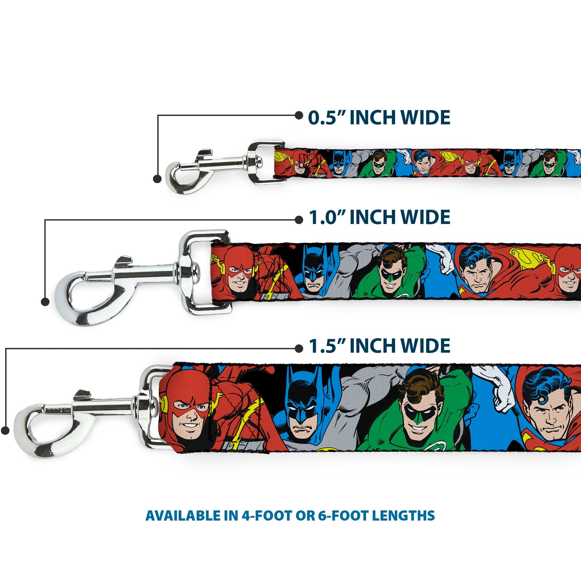 Dog Leash - Justice League Superheroes CLOSE-UP New