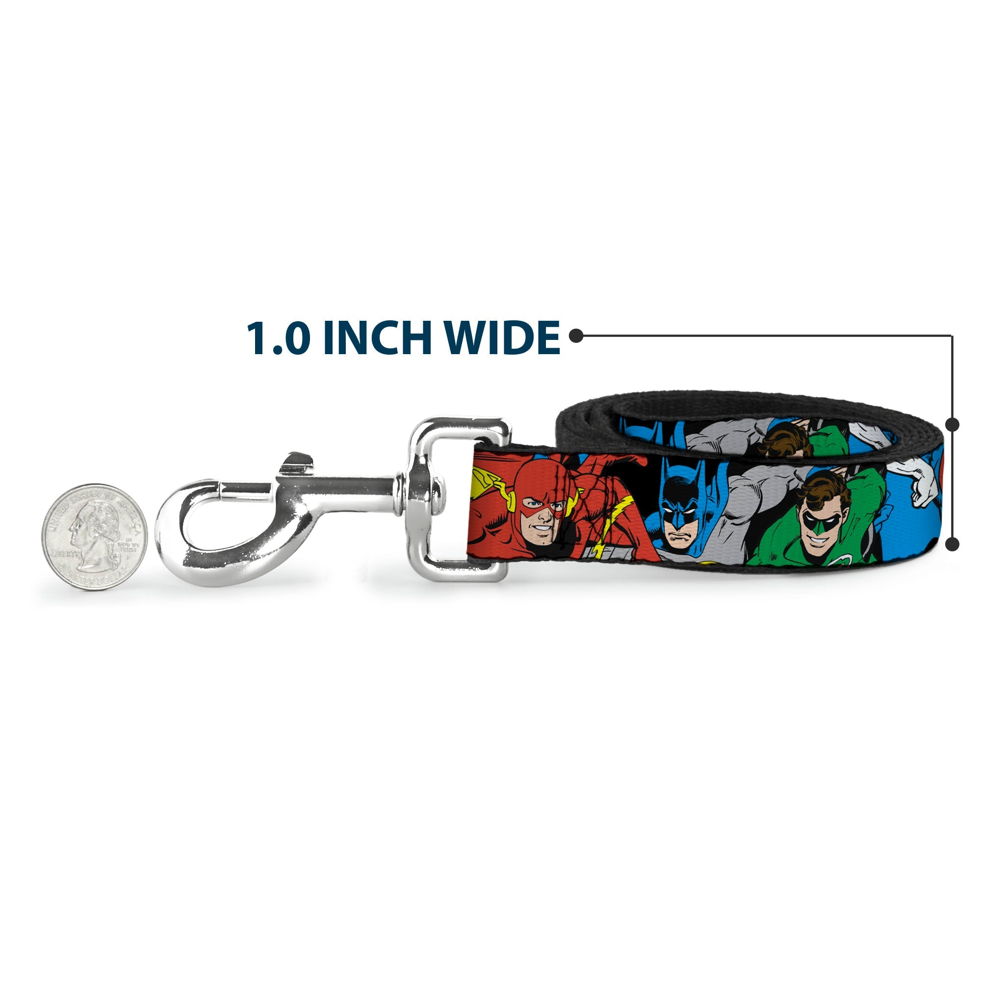 Dog Leash - Justice League Superheroes CLOSE-UP New