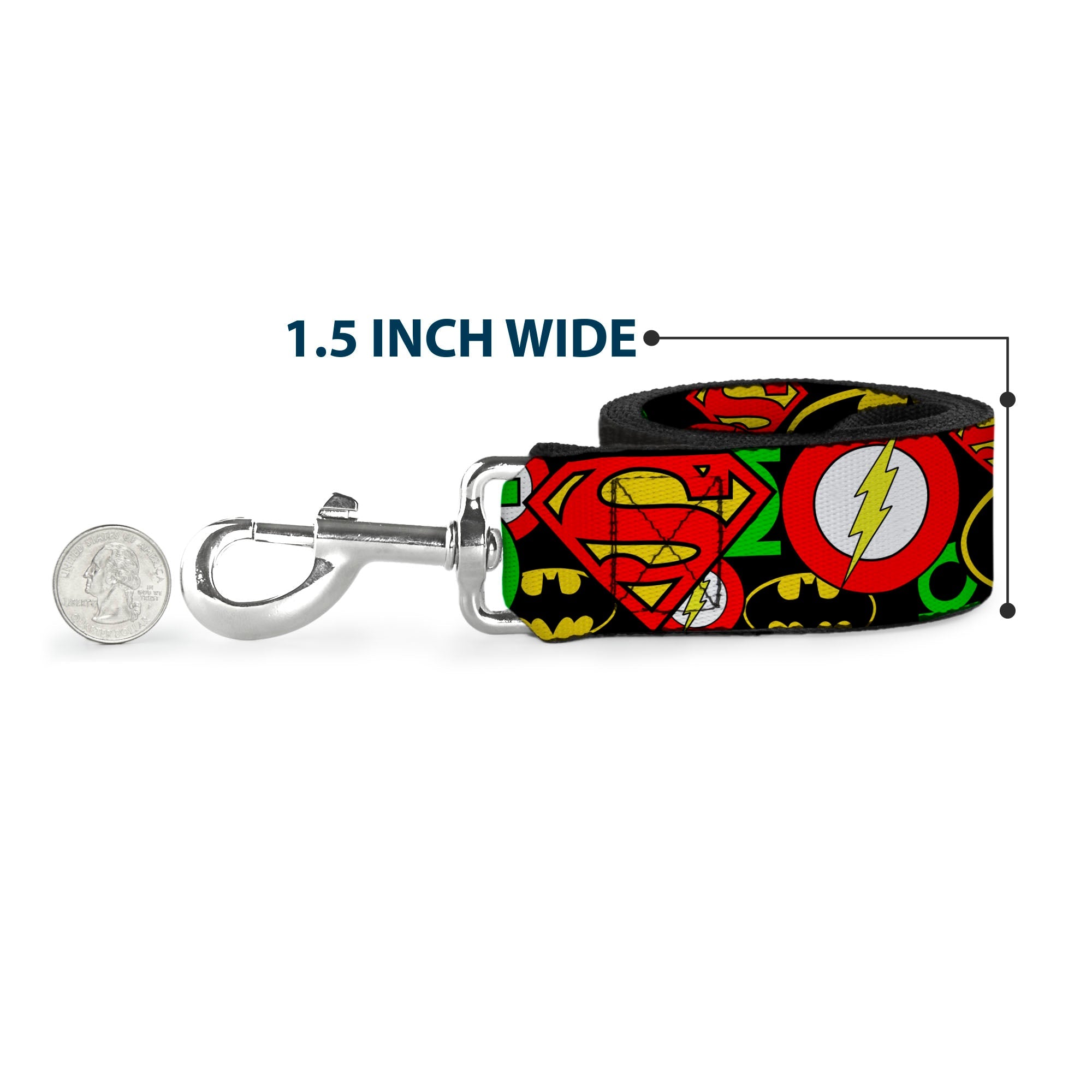 Dog Leash - Justice League Stacked Logos