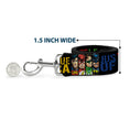 Load image into Gallery viewer, Dog Leash - JUSTICE LEAGUE OF AMERICA w/Superhero Blocks Black/Multi Color
