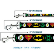 Dog Leash - Justice League Superhero Logos