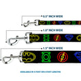 Load image into Gallery viewer, Dog Leash - Justice League Electric Logos Black/Multi Neon
