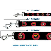 Dog Leash - Looney Tunes Characters Bullseye Pose Black
