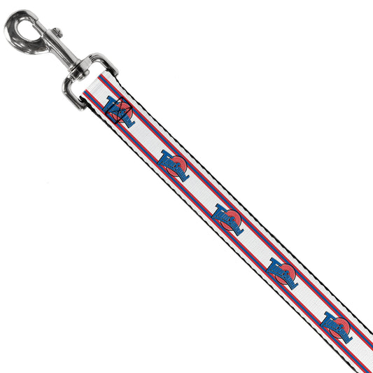 Dog Leash - Space Jam TUNE SQUAD Logo Stripe White/Red/Blue