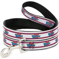 Load image into Gallery viewer, Dog Leash - Space Jam TUNE SQUAD Logo Stripe White/Red/Blue
