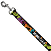 Dog Leash - Space Jam MONSTARS 5-Player Group Pose/Basketballs Galaxy Black/White