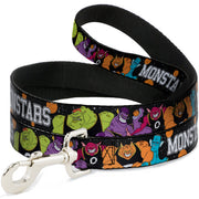 Dog Leash - Space Jam MONSTARS 5-Player Group Pose/Basketballs Galaxy Black/White