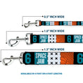 Load image into Gallery viewer, Dog Leash - SPACE JAM Number 6 Blocks Black/Turquoise/White/Red
