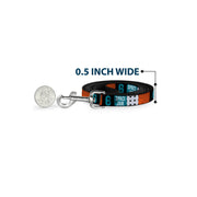 Dog Leash - SPACE JAM Number 6 Blocks Black/Turquoise/White/Red