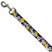 Dog Leash - Bugs Bunny Poses/Stars Navy