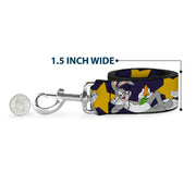 Dog Leash - Bugs Bunny Poses/Stars Navy