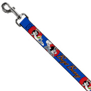 Dog Leash - BUGS BUNNY w/Bugs Poses Blue