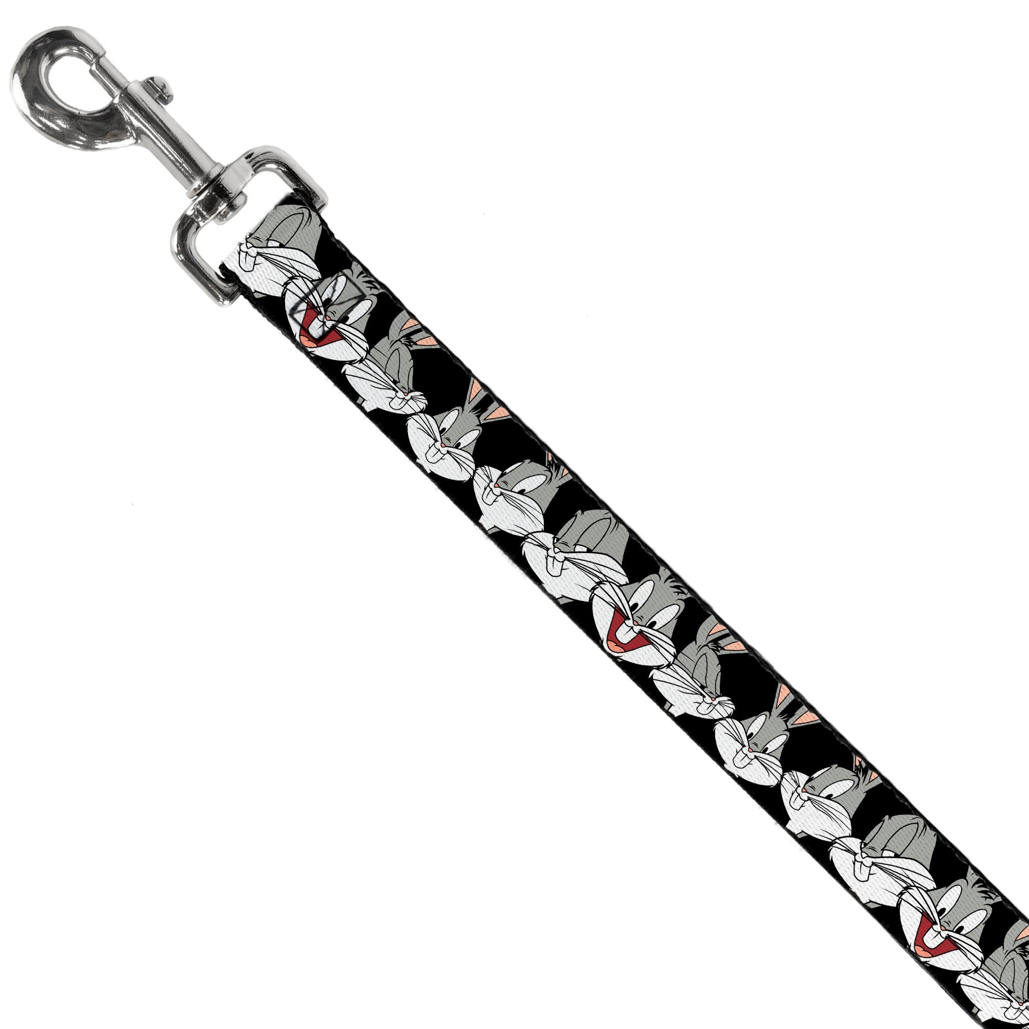 Dog Leash - Bugs Bunny CLOSE-UP Expressions Black