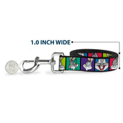 Dog Leash - Bugs Bunny Expression Blocks Multi Color