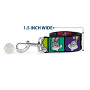 Dog Leash - Bugs Bunny Expression Blocks Multi Color