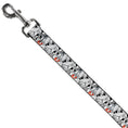 Load image into Gallery viewer, Dog Leash - Bugs Bunny Expressions Stacked White/Black/Gray
