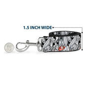 Dog Leash - Bugs Bunny Expressions Stacked White/Black/Gray