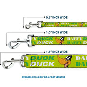 Dog Leash - DAFFY DUCK w/Face CLOSE-UP Greens