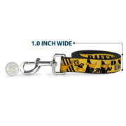 Dog Leash - DAFFY DUCK w/Poses Yellow/Black