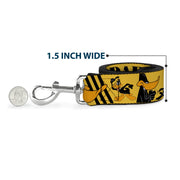 Dog Leash - DAFFY DUCK w/Poses Yellow/Black