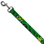 Dog Leash - MARVIN THE MARTIAN w/Poses Black/Turquoise