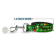 Dog Leash - MARVIN THE MARTIAN w/Poses White/Green