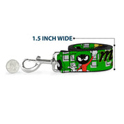 Dog Leash - MARVIN THE MARTIAN w/Poses White/Green