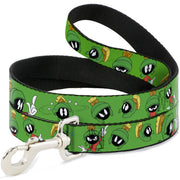 Dog Leash - MARVIN THE MARTIAN w/Poses/Expressions Green