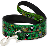 Dog Leash - Marvin the Martian & K-9 Poses/Clovers Greens